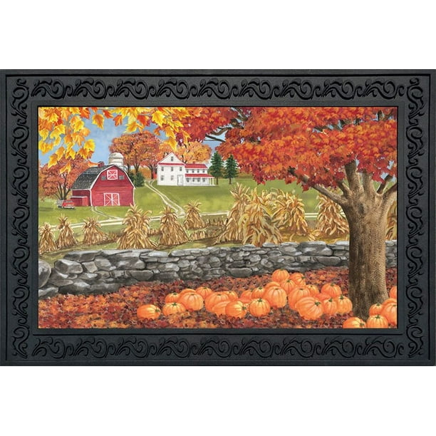 Briarwood Lane Autumn Church Sunset Doormat Fall Scene Indoor/Outdoor 18 x 30 Briarwood Lane Autumn Church Sunset Doormat Fall Scene Indoor/Outdoor 18 x 30